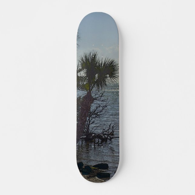 Bananfloden Handflatan Träd Painterly Skateboard Bräda 20,5 Cm (Framsida)