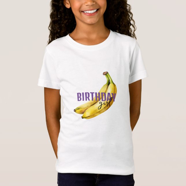 bananfödelsedag EDITABLE mogna bananer T Shirt (Framsida)