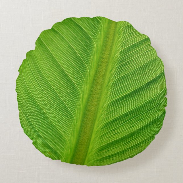 Bananglas blad bananfibrer rund kudde (Framsidan)