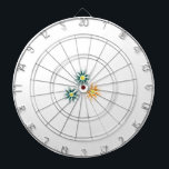 BananGult, Mörk blått Grönt, dekorativ Darttavla<br><div class="desc">Dartboard</div>
