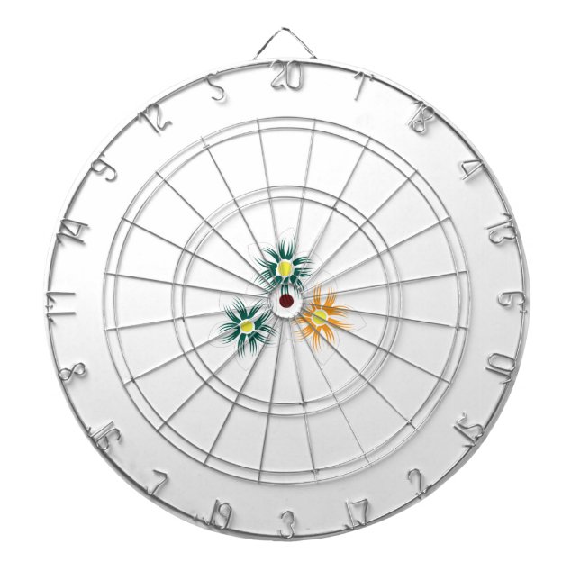 BananGult, Mörk blått Grönt, dekorativ Darttavla (Framsidan)