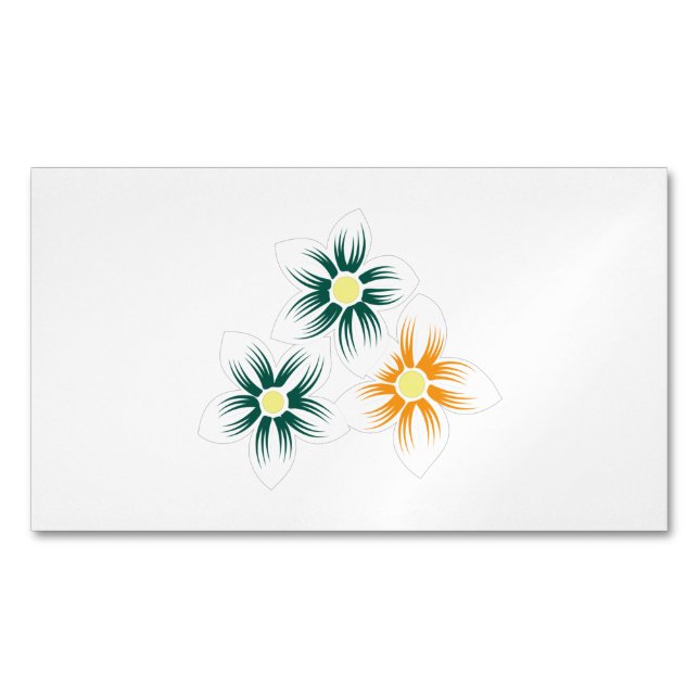 BananGult, Mörk blått Grönt, dekorativ Magnetiska Visitkort (Framsida)