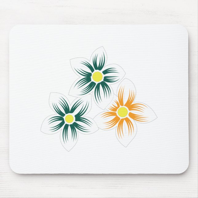 BananGult, Mörk blått Grönt, dekorativ Musmatta (Framsidan)