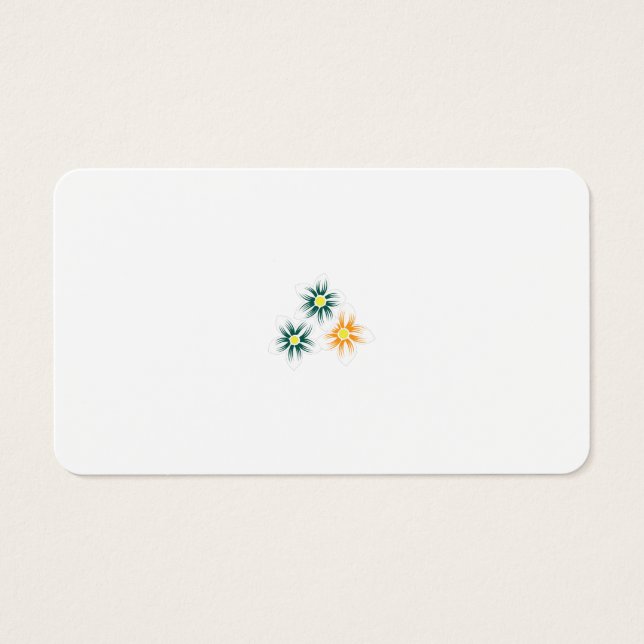 BananGult, Mörk blått Grönt, dekorativ Visitkort (Framsidan)