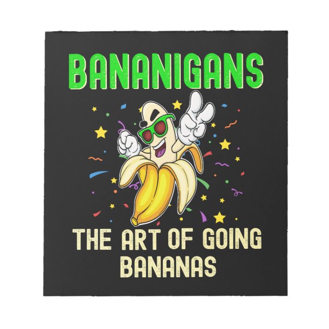 Bananigans Art of Going Bananas, Coola Fånig Banan Anteckningsblock (Framsida)