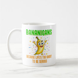 Bananigans, Finny Go Bananas, Tropical Fruit Humor Kaffemugg