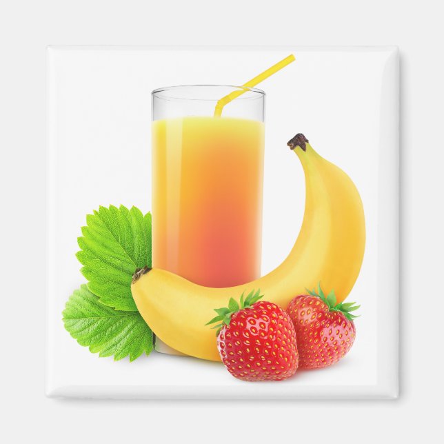 Bananjordgubbskaka Magnet (Framsidan)
