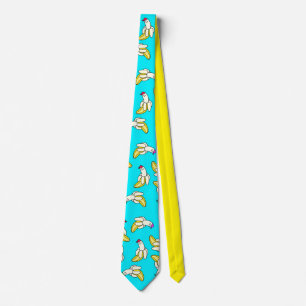 Banankartong Cool Blå Slipsklämma Slips