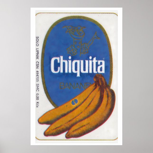 Bananknippe - Tändsticksasktryck - Estetisk Väggko Poster (Framsidan)