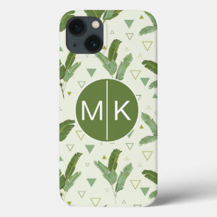 Bananlöv med monogramen för trianglar  