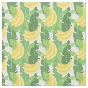 Bananlöv och fruktmönster tyg