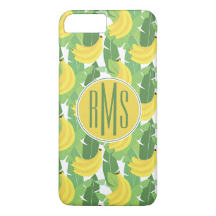 Bananlöv och Monogram för fruktmönster  