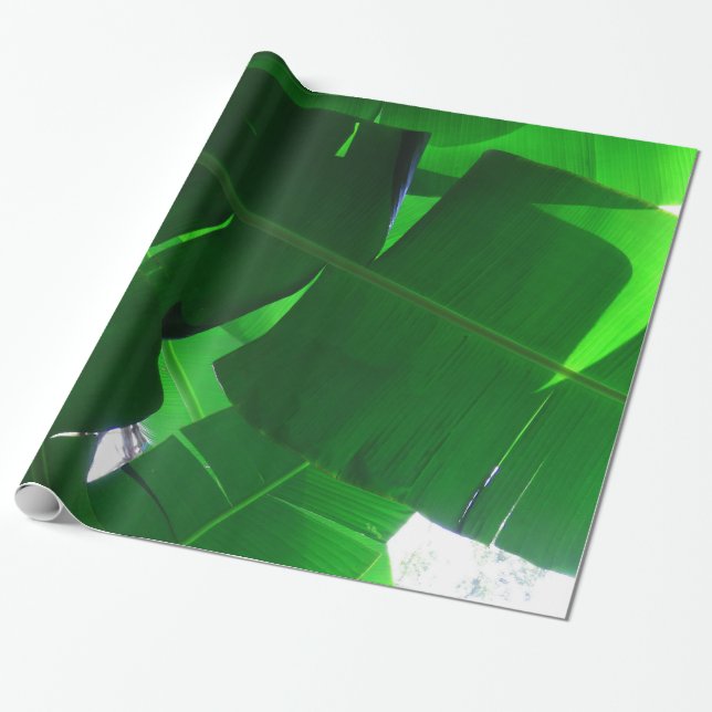 Bananlöv Presentpapper (Utrullad)