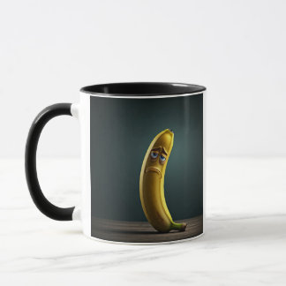 bananlustig ledsen ansikte mugg