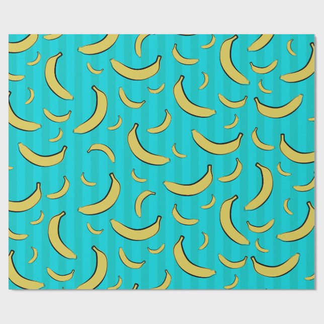 Bananmönstrad presentpapper (Platt)