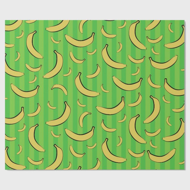 Bananmönstrad presentpapper (Platt)