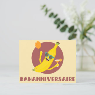 Bananniversaire carte de voeux anniversaire humour vykort