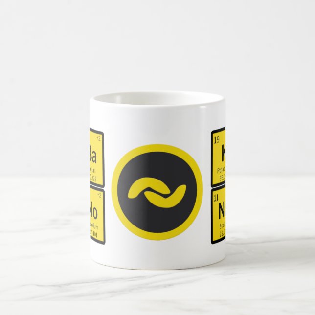 Banano Coin med Periodic Bord Kaffemugg (Center)