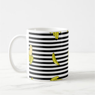 Bananplåster i tecknad: retro stil. kaffemugg