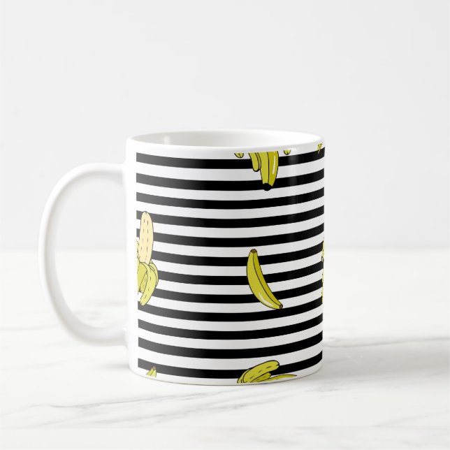 Bananplåster i tecknad: retro stil. kaffemugg (Vänster)