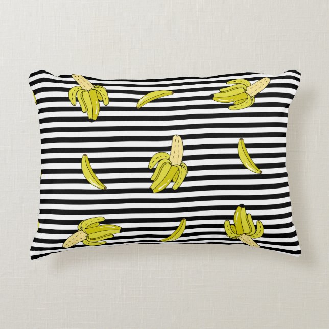 Bananplåster i tecknad: retro stil. prydnadskudde (Framsidan)