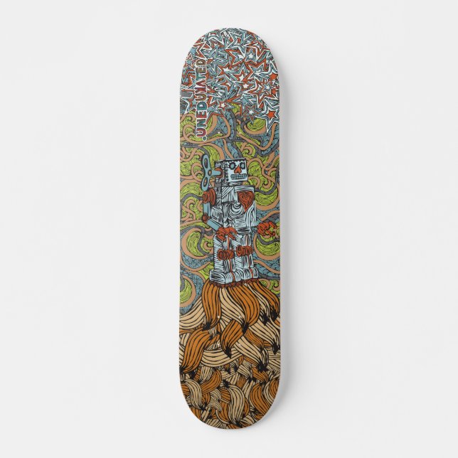 Bananraketdäck Skateboard Bräda 19,5 Cm (Framsida)