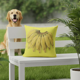 Banans gula utomhusdynor 40x40 cm kudde