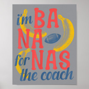 Banans Tränare Roligt Sportlag Puns Poster