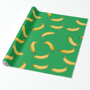 banansketch mönster presentpapper