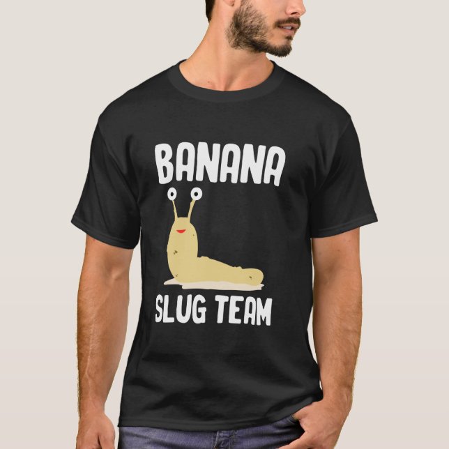 Banansnigel Team Malakologi T Shirt (Framsida)