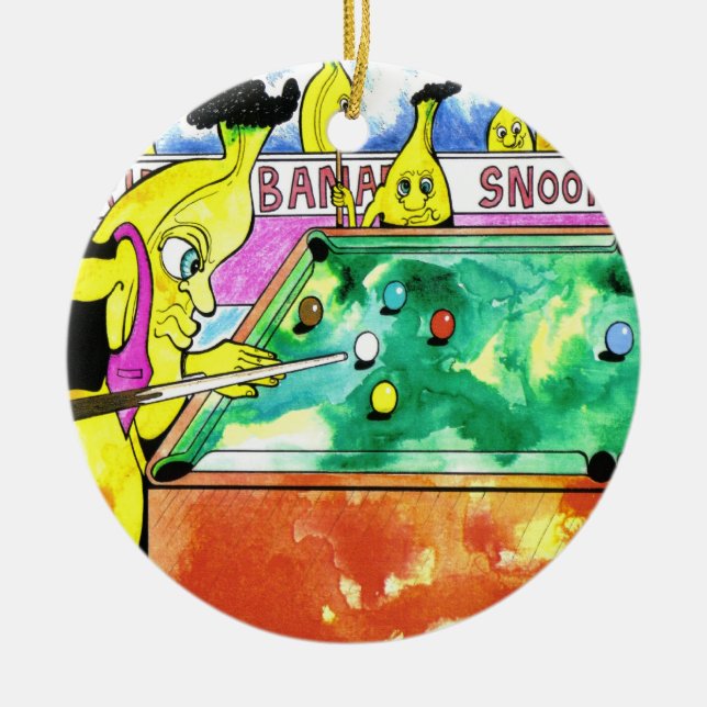 BananSnooker Julgransprydnad Keramik (Framsidan)