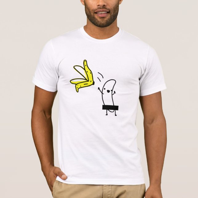 BANANSTRIPTEASENUMMER TEE SHIRT (Framsida)