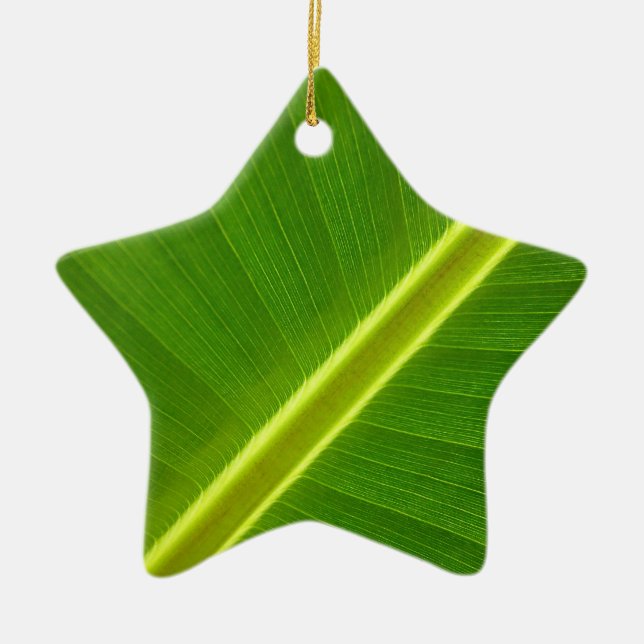 Banantreeblad Julgransprydnad Keramik (Framsidan)
