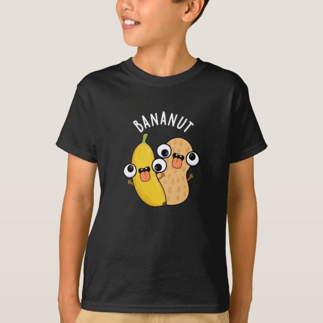 Bananut Funny Fruit Banana Pun Mörk BG T Shirt (Framsida)