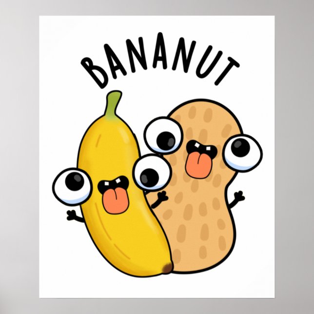 Bananut Funny Fruit Banana Pun Poster (Framsidan)