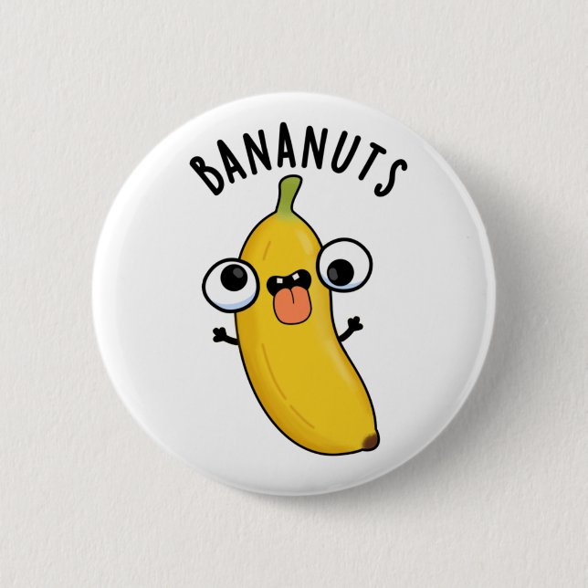 Bananuts Funny Crazy Banana Fruit Pun Knapp (Framsida)