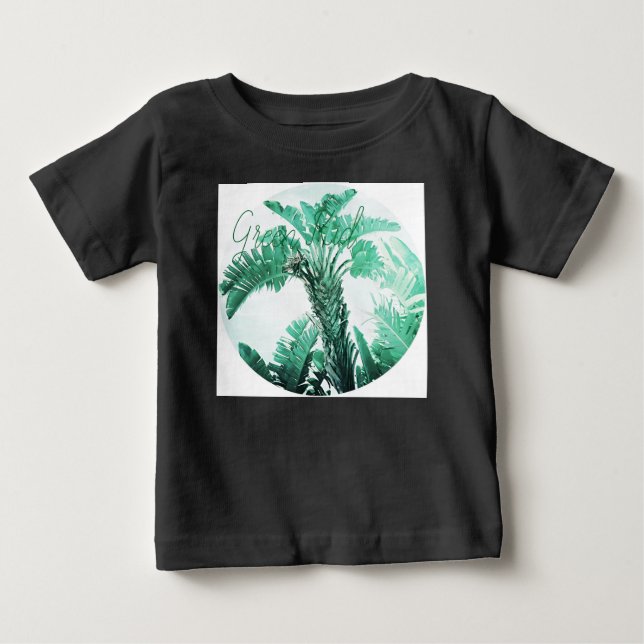 Bananväxten grönt löv t shirt (Framsida)