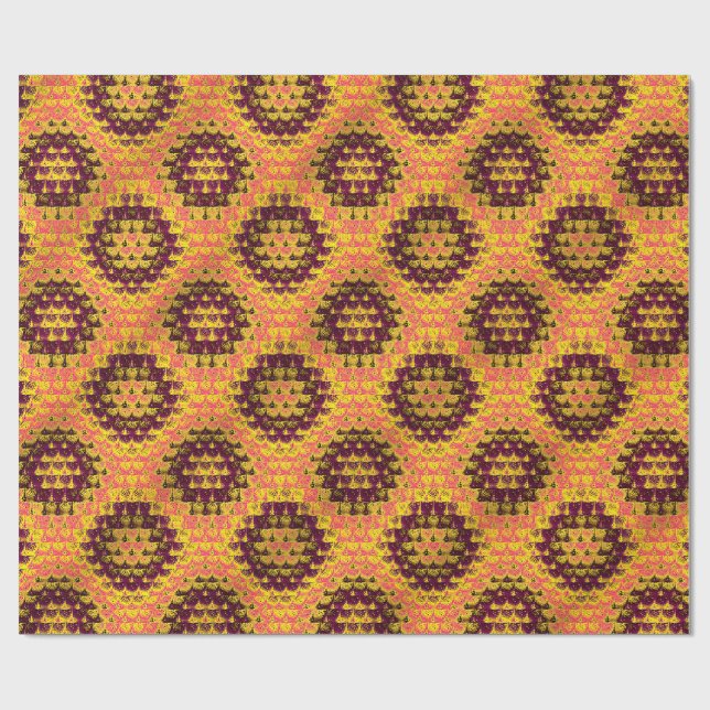 Banarasi Saree-mönster  Presentpapper (Platt)