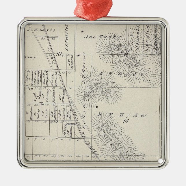 Banbrytande landCo-indelning i underavdelningar Julgransprydnad Metall (Framsidan)