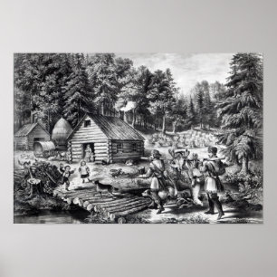 Banbrytare hem på den westerna gränsen poster