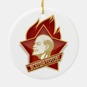 BanbrytareorganisationsVladimir Lenin socialist Julgransprydnad Keramik