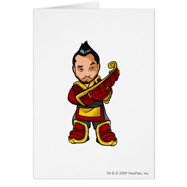 Bancha Ninja Shenkuu bemannar spelare Hälsningskort (Framsidan)