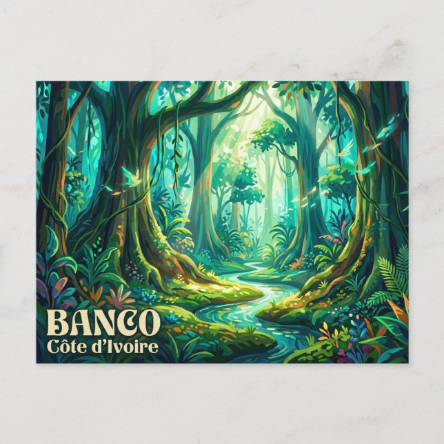 Banco nationalpark Elfenbenskusten Vykort (Framsida)