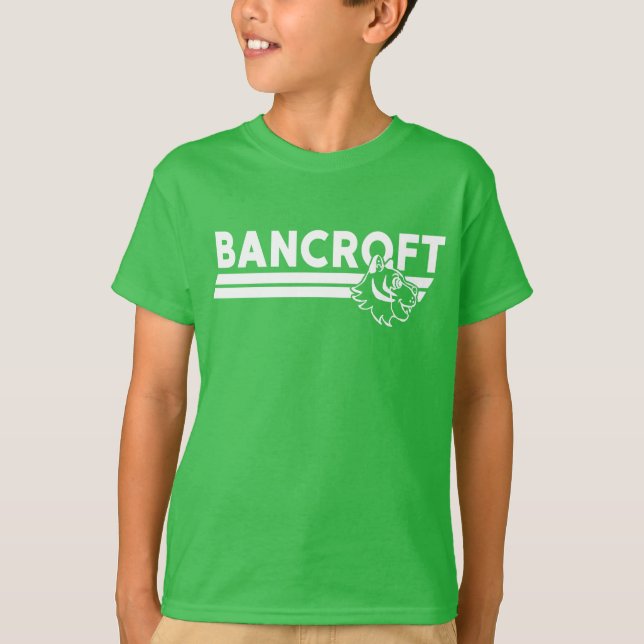 Bancroft Bobcat Profile Bright Grönt T-Shirt (Framsida)