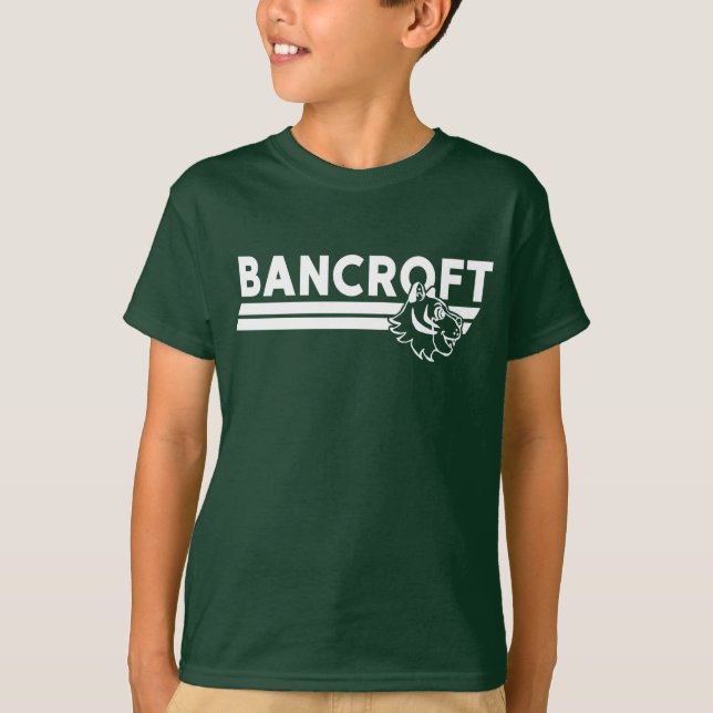 Bancroft Bobcat Profile Mörk grönt T-Shirt (Framsida)