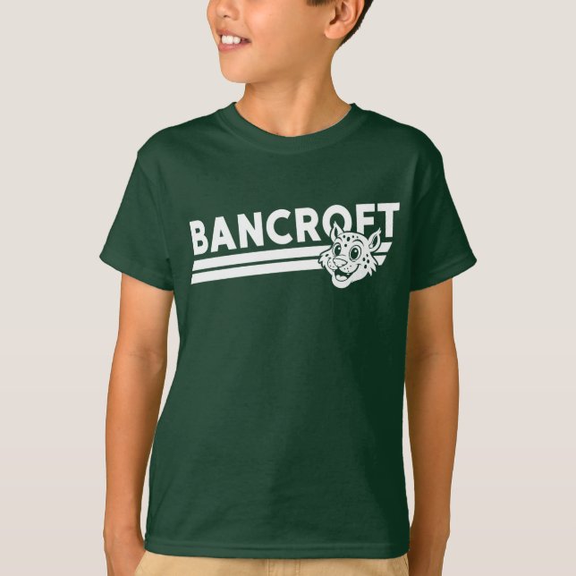 Bancroft Bobcat Profile Mörk grönt T-Shirt (Framsida)