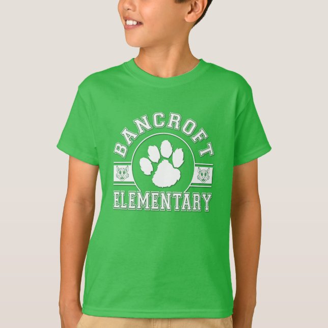 Bancroft Elementary Tass Bright Grönt T-Shirt (Framsida)