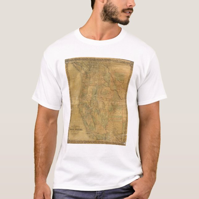 Bancrofts karta av den Stillahavs- stater Tee Shirt (Framsida)