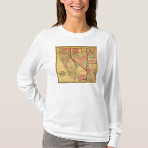 Bancrofts karta av Kalifornien, Nevada, Utah Tee