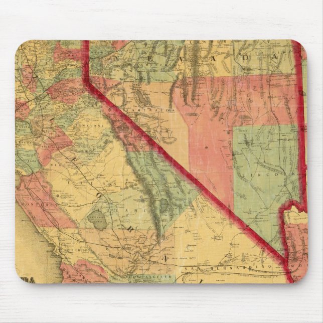 Bancroft's Karta of California, Nevada, Utah Musmatta (Framsidan)
